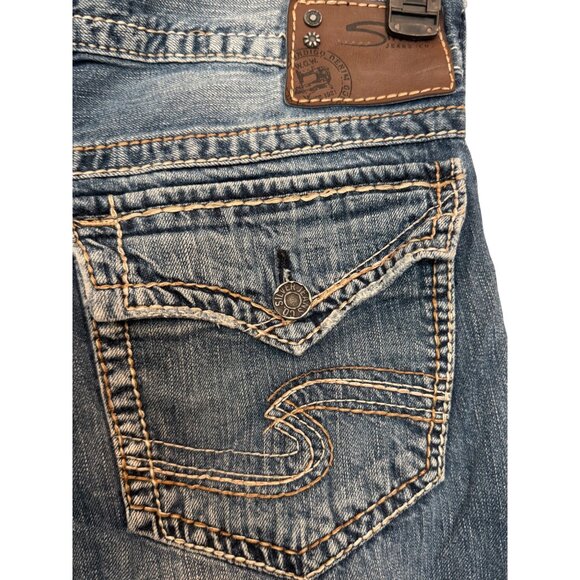 Silver Jeans Co. Mens Zac Flap Straight Leg Jeans Size W31/L30 Blue Denim 100% C - Picture 7 of 7